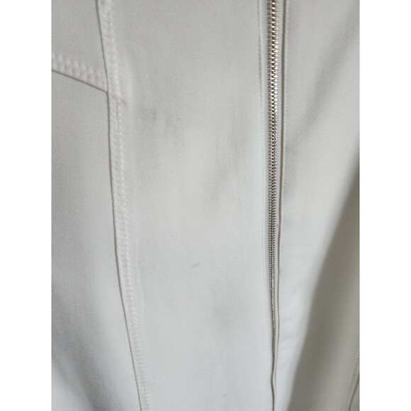NWT WHBM Womens Sleeveless Zip Front Fit & Flare Dress Size 10 Ecru Ivory Lined - Picture 9 of 9
